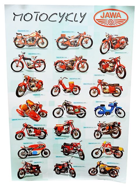Plakat motocykle Jawa - 64 cm x 94 cm