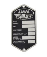 Tabliczka znamionowa Jawa 50 pionowa czysta