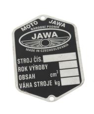 Tabliczka znamionowa Jawa od 1950 roku