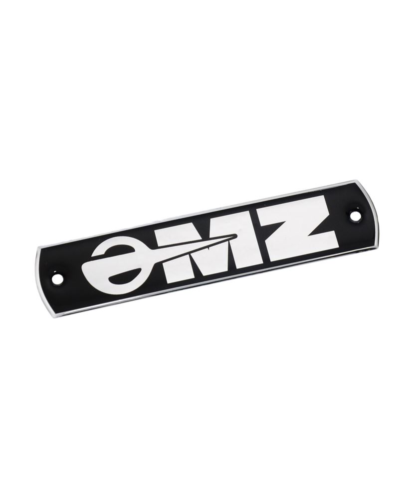 Emblemat zbiornika MZ TS z aplikacją na aluminium