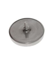 Odblask nierdzewna ramka 51 mm pomarańczowy