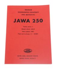 Katalog części Jawa 250 Perak typ 11 1951 119 str