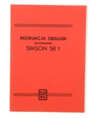 Książka instrukcja obsługi motoroweru Simson SR1