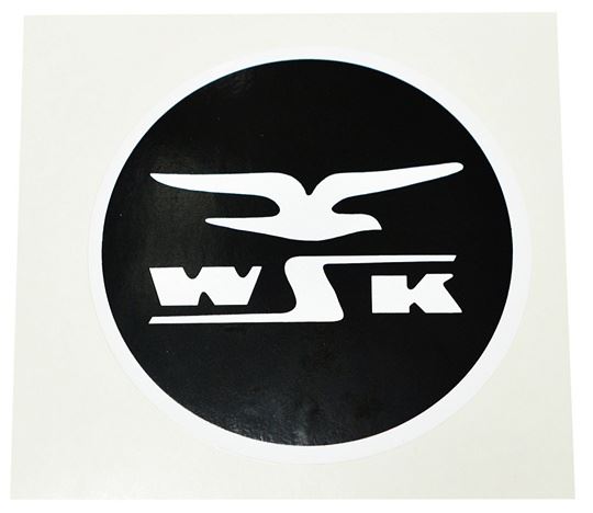 Naklejka WSK na zbiornik ptak białe logo