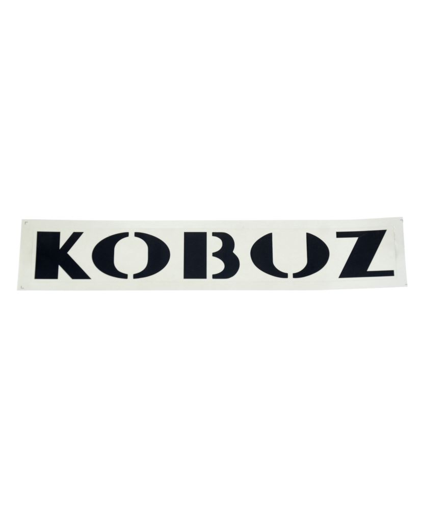 Naklejka WSK - KOBUZ napis czarna 32 x 205 mm