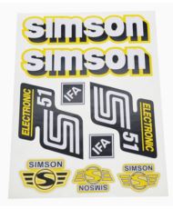 Naklejki komplet Simson S51 Elektronic żółte