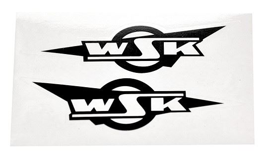 Naklejki WSK garbuska na zbiornik czarne - para