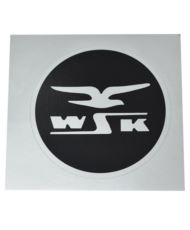 Naklejka WSK na zbiornik ptak srebrne logo