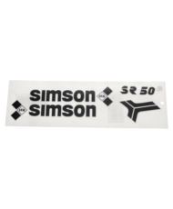 Naklejki Simson SR50 komplet czarne srebrna ramka
